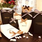 Custom Printed Thank You Paper Bags White For Birthday Boutique