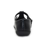 Classic Flush Flower Mary Jane Dress Shoes Girls Black Leather School Shoes