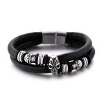 High Quality Stainless Steel Skeleton Skull Bracelet Men Vintage Jewelry