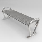 Simple Street Furnitures L1520/W470/H640mm Backless Metal Bench