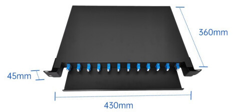 Indoor LC Patch Panel 48 Core 1U For Telephone Network System