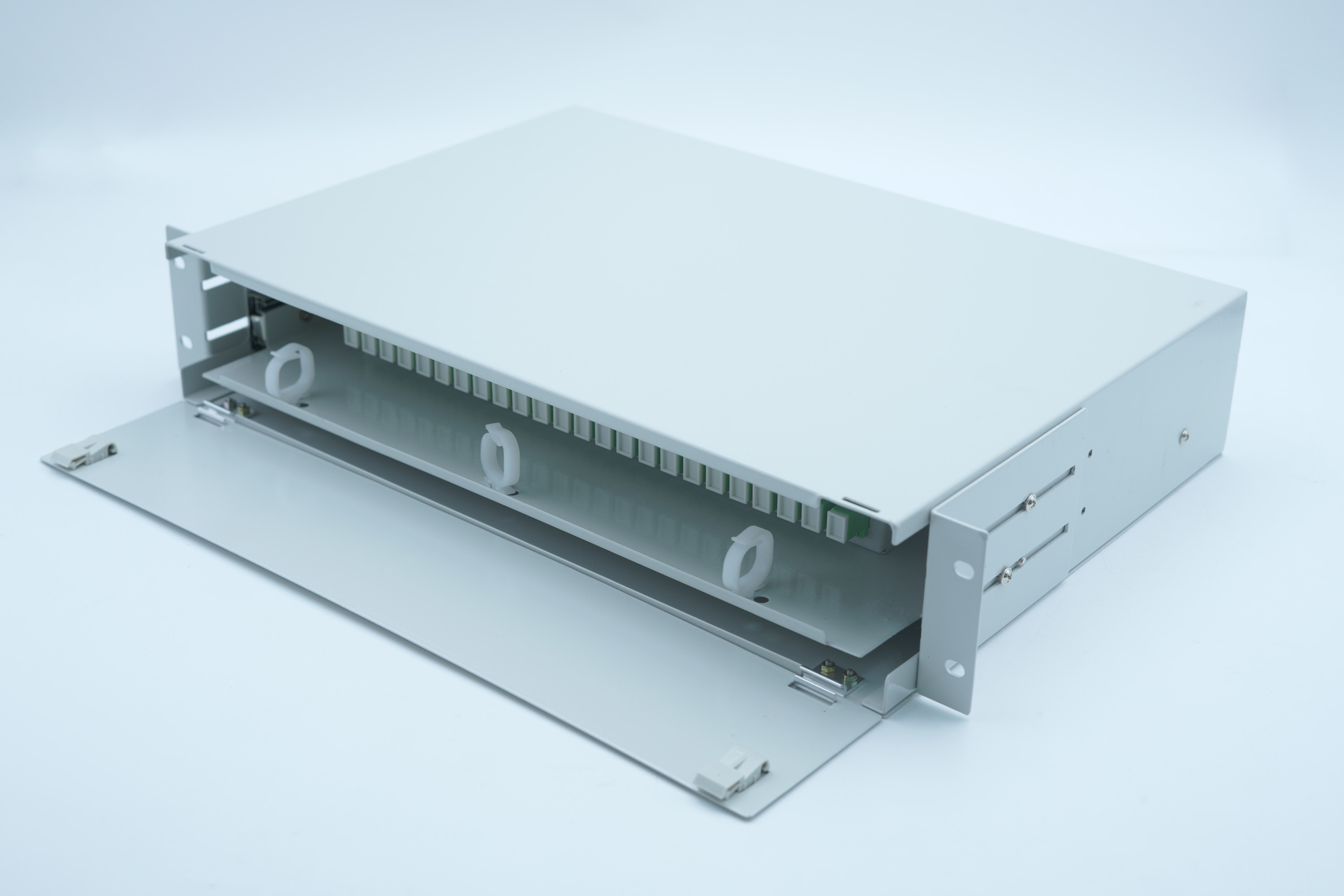 ROHS 2U Fiber Optic Patch Panel SC APC 19 Inch Rack Mount 48 Cores