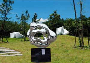 Wholesale Outdoor Abstract Stainless Steel Sculpture And Statues Garden Ornaments from china suppliers