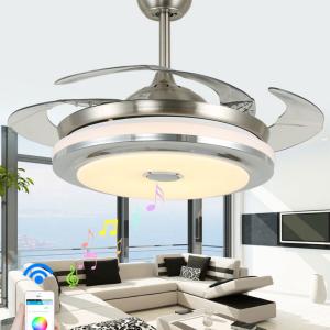 Wholesale Vintage Home Ceiling Fans Customized Size Modern Flush Mount Ceiling Fan With Light from china suppliers