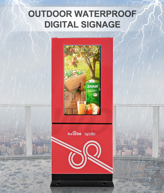 32 / 43 / 55 / 65 / 75 Inch Outdoor Digital Signage Customizing Color
