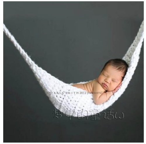 Baby Knit Hammock White Color Crochet Bed Pure White Baby Crochet Knitted Bed Newborn Cott
