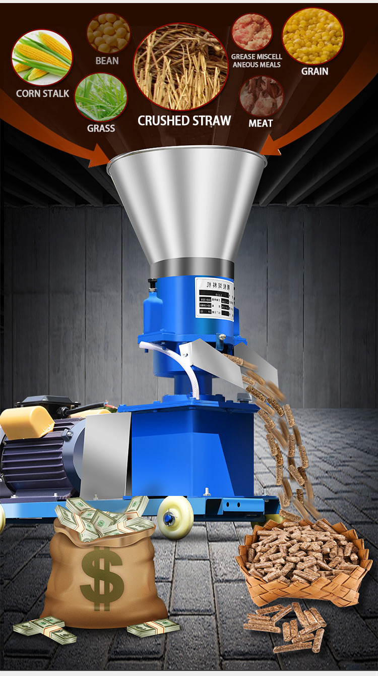 Small Scale Fish Food Pellet Machine Diesel Engine Manual Model