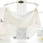 Anti-Static Seamless Underwear Female Breathable Ice Silk Mid Waist Underwear