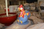 event party sculpture rooster mascot statue strong fiberglass rooster in garden/