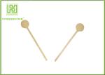 Round End Birch Wooden Coffee Stirrer Sticks Birch Wood Personalized Drink