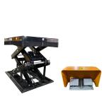 Transverse Electric Double Scissor Lift Table 2.5 Ton With PVC Wrinkled Skirt