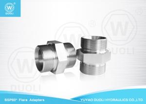 Wholesale Hydraulic Bulkhead BSP Flare Fittings 60 Degree Cone Male Straight Adapter from china suppliers