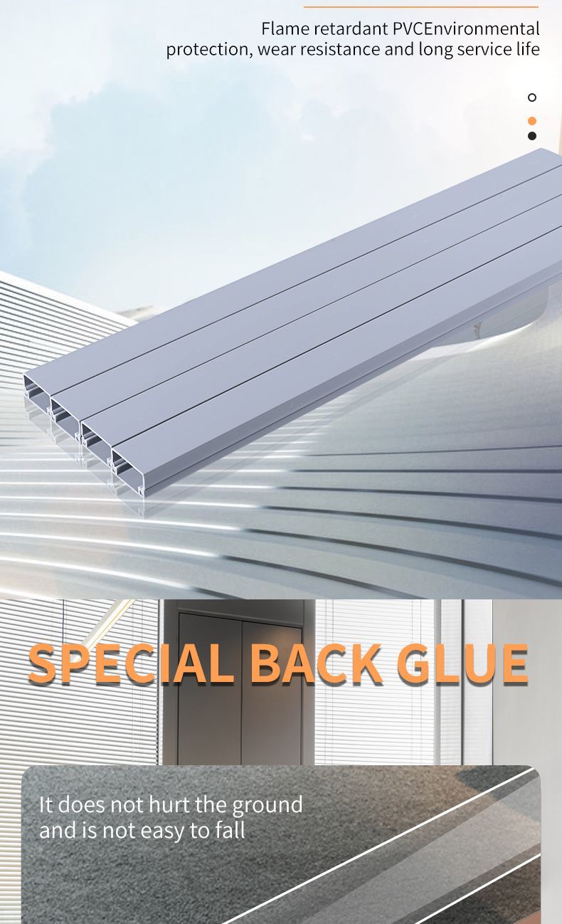 Extrusion Profile Plastic Cable Duct PVC Floor Trunking PVC Conduit Trunking