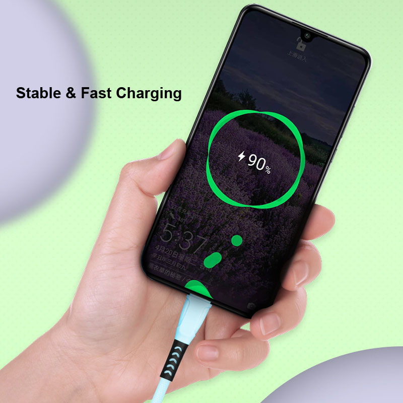 Liquid Silicone Fast Charger Cable 3 in 1 TPE Multi USB Data Cords
