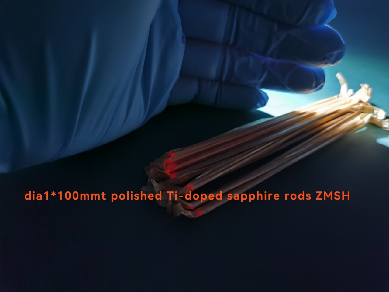 Surface Polished Dia1*100mm Ti3 Doped Sapphire Rod Lens For Laser