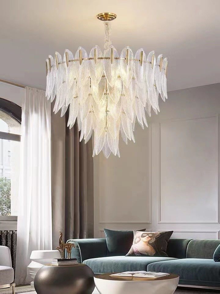 Modern Hotel Lighting Dining Room Luxury Glass Chandeliers Crystal Pendant Lamp Led For Home Decor Weding Lighting