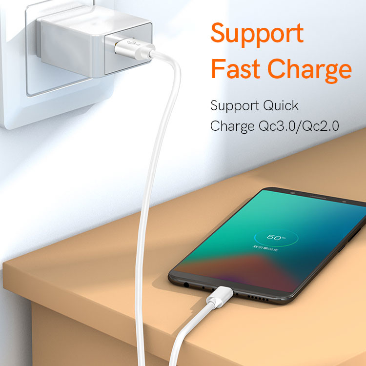 Fast Charging 1M 3A USB 2.0 Type C Cable Explosion Proof