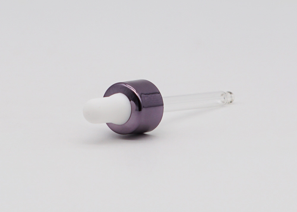 Aluminum 18/410 Glass Eye Dropper Pipette Silicone Teat