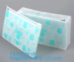 Zip lock frosted plastic slider PVC zipper packing bag for underwear / clothing