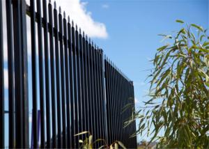 Wholesale Black powder coated spear top galvanised tubular metal fence from china suppliers