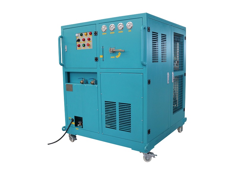 Old Refrigerator Disassembly Line Ac Refrigerant Recovery System 25HP Oi Less Recovery Gas Charging Machine