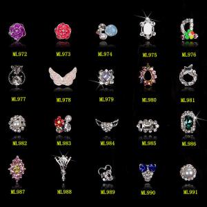 Wholesale Hot NEW Wholesale Alloy Jewelry 3D Nail Art Jewelry Nail rhinestones Sticker Supplier Number ML972-991 from china suppliers