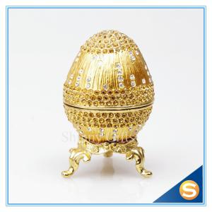 Wholesale Crystal Faberge Egg Trinket Box Egg Jewelry Boxes from china suppliers