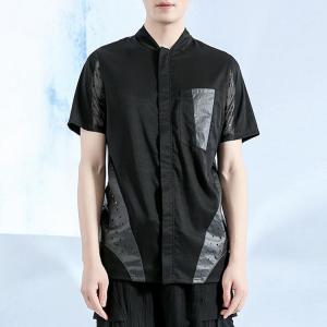 Wholesale Summer Short Sleeve Mens Fashion Casual Shirts / Business Work Shirts With Zipper from china suppliers