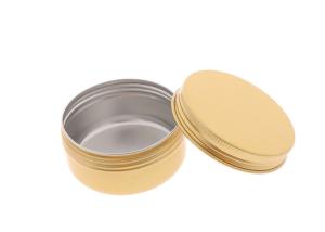 Wholesale 0.5oz 1oz 2oz 15ml 30ml 60ml 80ml 100ml Round Gold Metal Tin Can Cosmetic Packaging Aluminum Jar from china suppliers