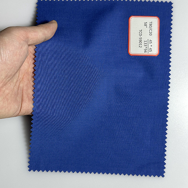 Plain Polyester Cotton TC80/20 45*45 133*94 Poplin TC Cotton Material