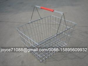 Wholesale Convenient Metal Shopping Baskets , Supermarket / Grocery Store Baskets from china suppliers