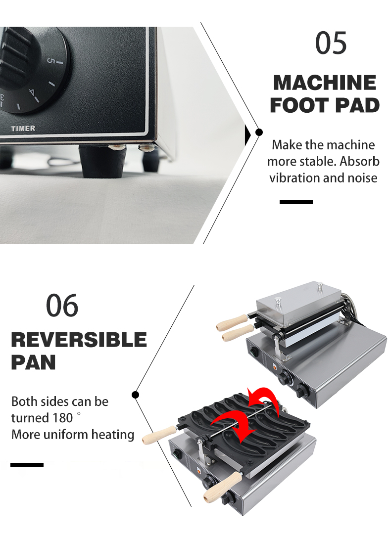 10.4 KG Mini Waffle Maker Banana Shape for Easy Snack Making