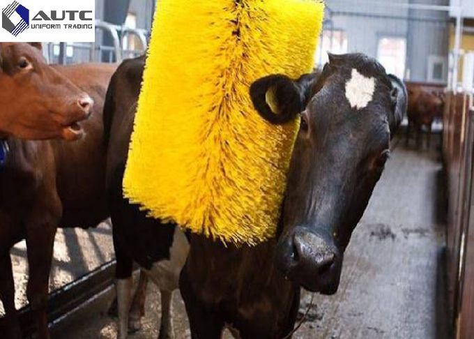 Customized Color Rotating Cow Brush , Cattle Scratcher Brush Hard Plastic PP