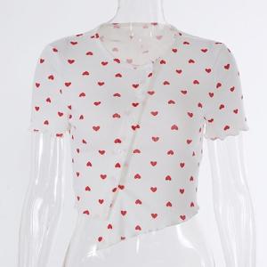 Wholesale OEM Women'S Clothing Spring And Summer INS Button Exposed Navel Short from china suppliers