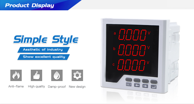 CN-3D3 96*96 mm Three Phase LED Multifunction KWH Energy Meter with RS485