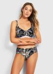 Solid color Scoop Neck Sport Top With High Waist Bikini