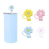 Buy cheap Different Flower Silicone Straw Straw Hat Cap Toppers Covers For Tumbler Cup from wholesalers