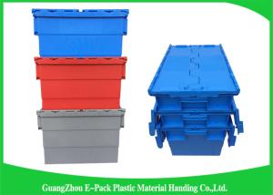 Wholesale Turnover Logistics Opaque Plastic Attached Lid Containers For Foods , Textile from china suppliers