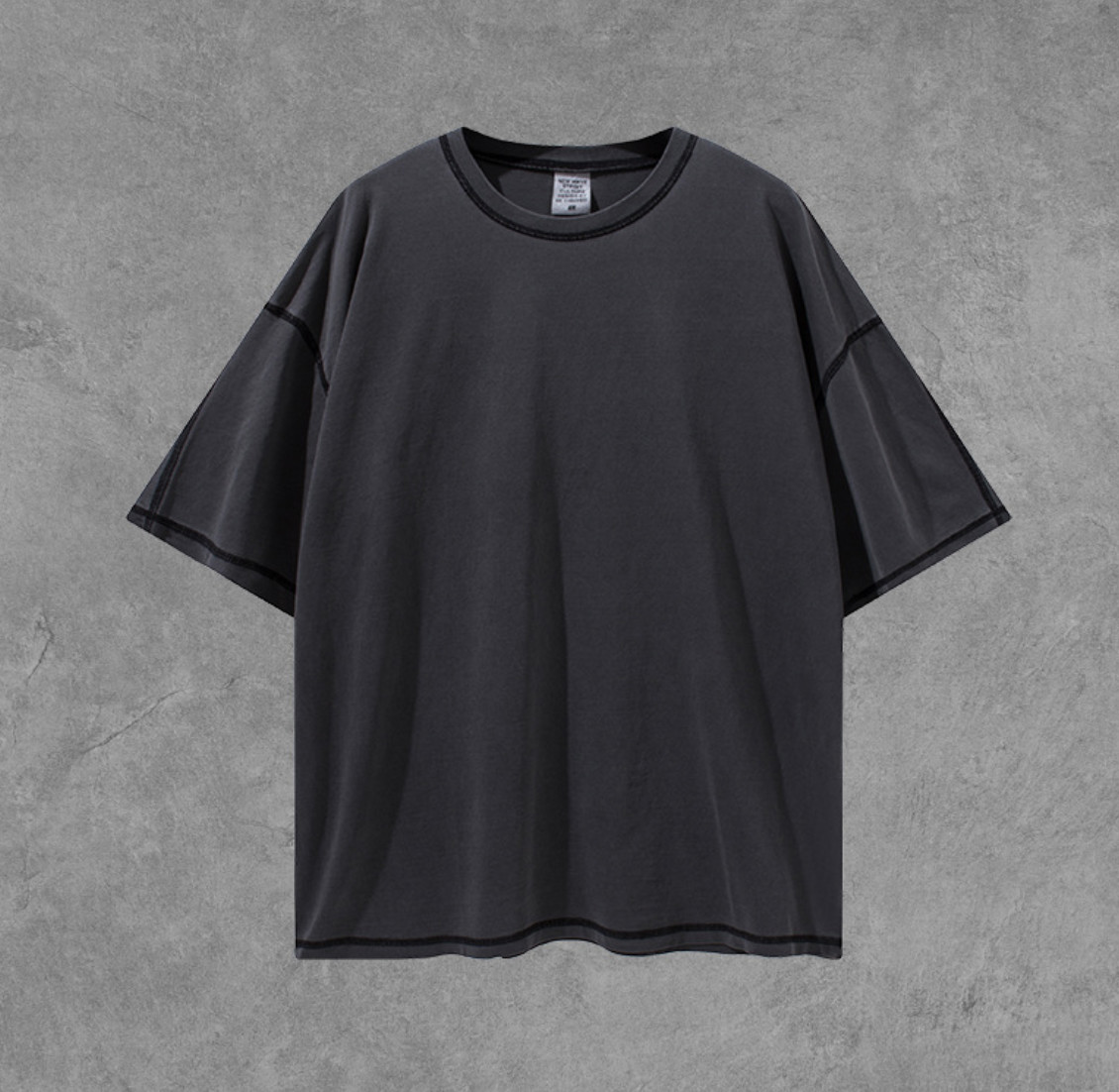 Custom Contrast Stitch Thread Blank T Shirts Short Sleeves 2XL No Label