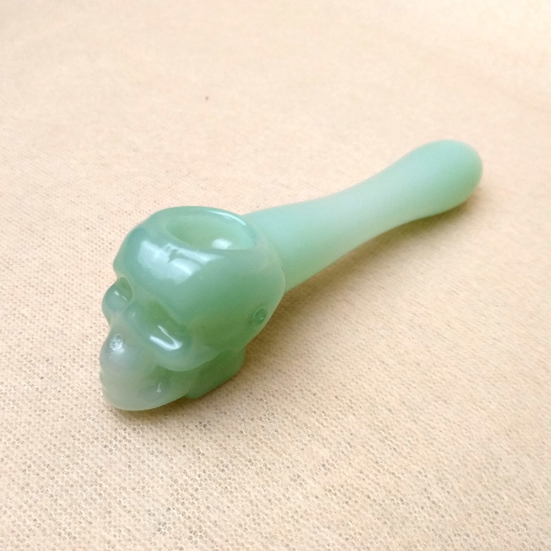 Thick Skull Glass Hand Pipe Tobacco Tube 3.93 Inch Creative Style