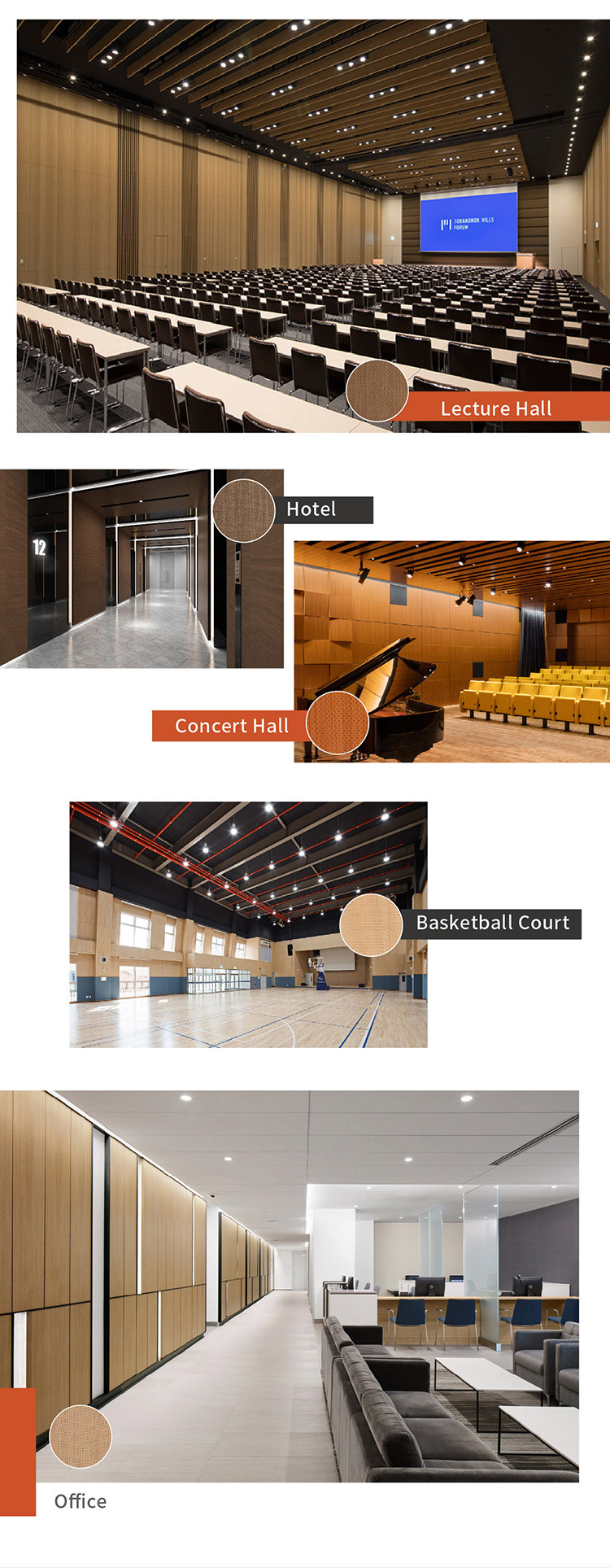 Premium Finish Micro Perforated Acoustic Wood Panels for Office Interiors