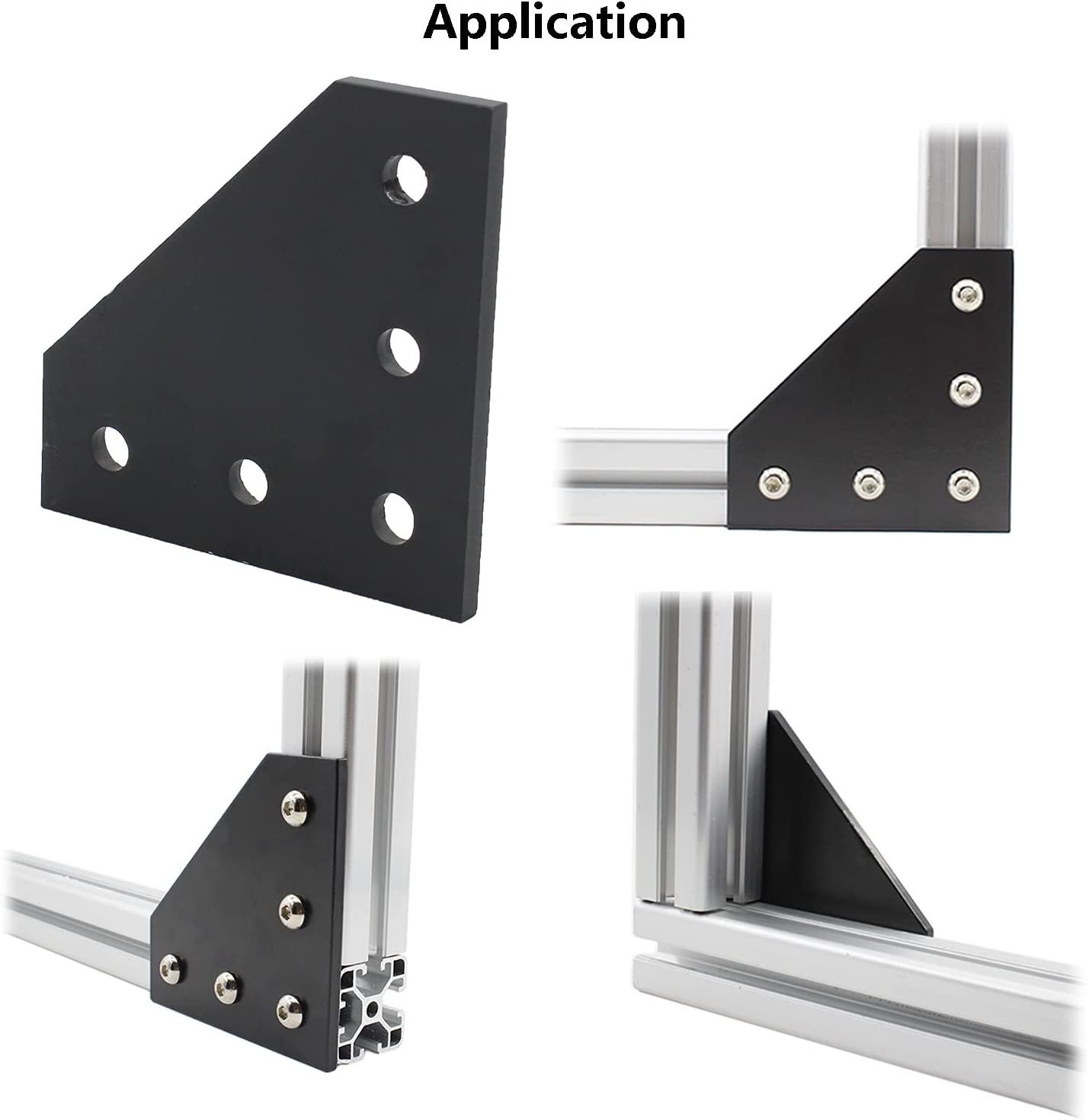 Offering Sample 90 Degree L Shape Corner Bracket Plate for 20 x 20mm Aluminum Profile