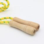 Jump Rope Wooden Handle and Colored Rope, Wooden Jump Rope for Kids and Adults