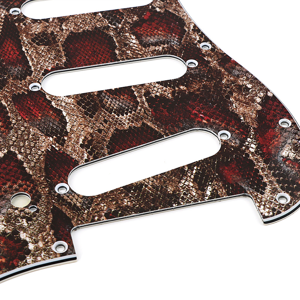 Snake Leopard Printed Acoustic Guitar Pickguard SSS Scratch Plate For Stratocaster Style Guitar