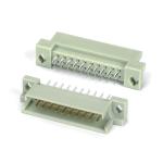DIN 41612 Connector 2 Row 10 Pin Female Pins Straight Through Hole 2x5 Pitch 2