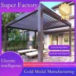 Aluminium Alloy Louver Turning Pavilion Outdoor Courtyard Villa Garden Windproof