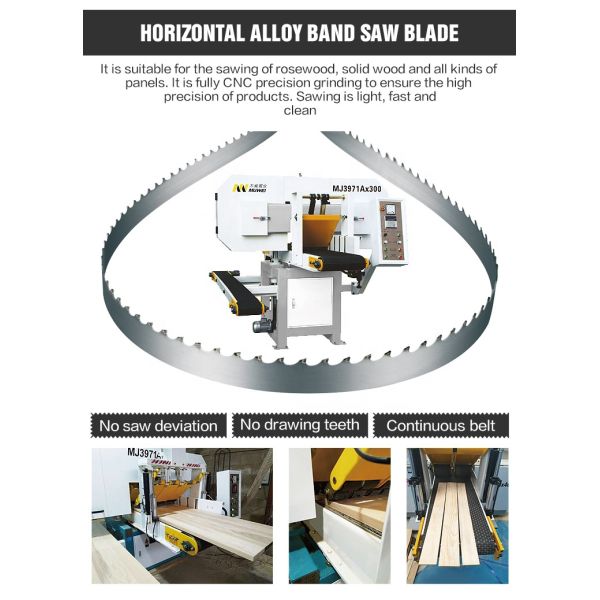 Vertical/Horizontal High Frequency Welded TCT Wood Cutting Carbide Teeth Band Saw Blade