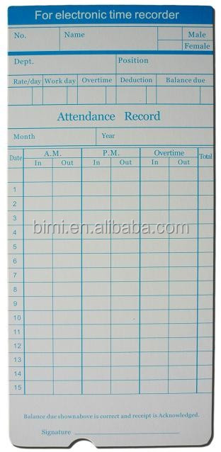 Effortless Attendance Management with Punch Card Clock Multiple Language Options