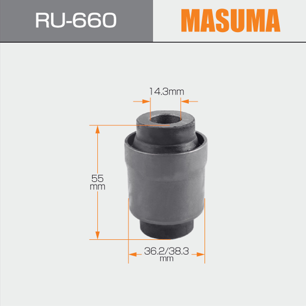 RU-660 MASUMA Auto Hardware Mounting Bush for Solar Tracker INFINITI QX56 5.6L VK56DE