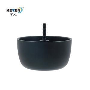 Wholesale KR-P0103 2 Inch Round Plastic Furniture Feet , Screw Plastic M8 Adjustable Feet from china suppliers